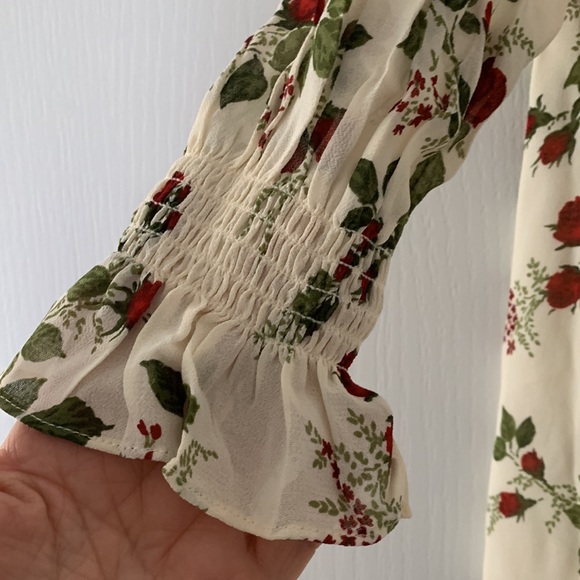 NWOT rose-print Reformation minidress - Picture 4 of 9